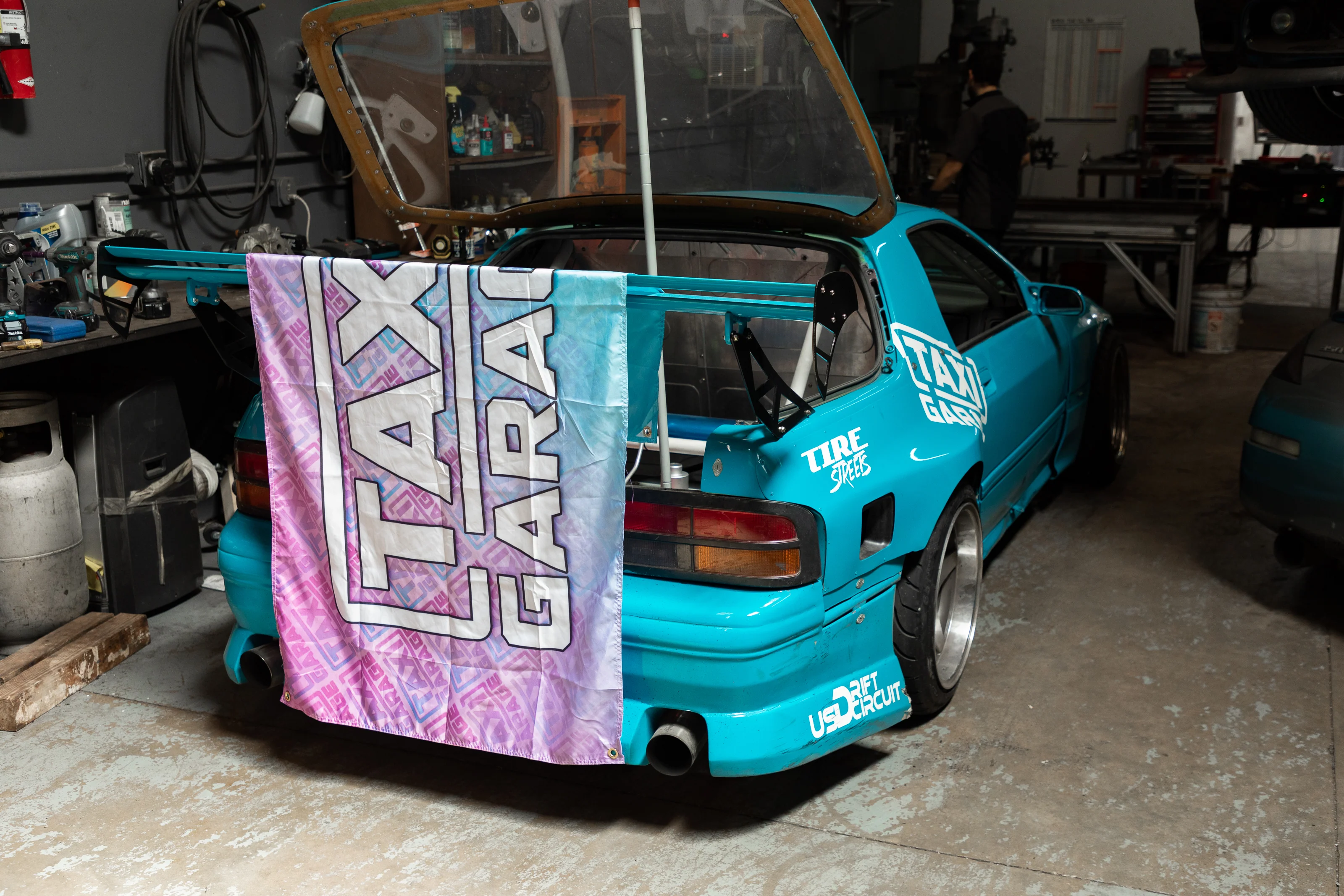 TAXI GARAGE Miami Vice Shop Flag 3x5 - Image 3