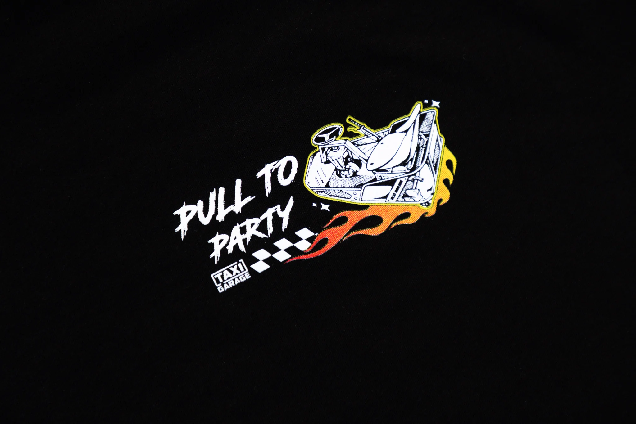 Taxi Garage "Pull to Party" T-Shirt - Image 5
